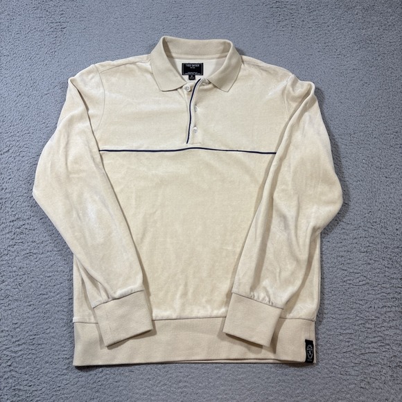 Todd Snyder Pullover Shirt Mens Sz M Long Sleeve Polo Suede Soft Cotton Blend - Picture 1 of 10